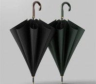 221_럭셔리 커브스 가죽 손잡이 우산