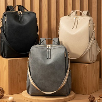 로페리아 레트로 백팩 PU가죽 노트북 가방(0216811)