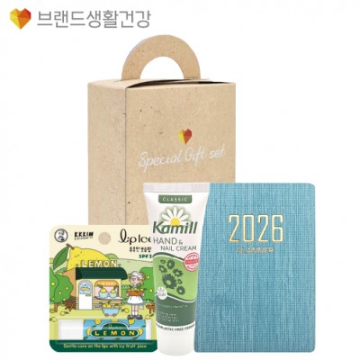 브생건 플래너세트 3호(미니 다이어리+카밀 핸드크림+멘소래담 립아이스 립밤)