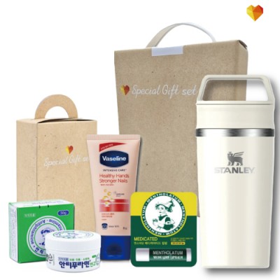 스탠리 4종세트 38호(카페투고트레블머그+안티푸라민연고+바세린핸드크림+멘소래담립밤)