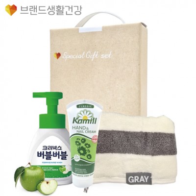 브생건 핸드워시 954호(카밀핸드크림100ml+크리넥스 버블핸드워시+그레이모달 핸드타올고리수건)