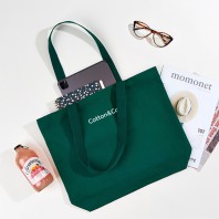 [국내제작] 코튼앤코 커스텀 가로형 컬러 에코백 43x35x10