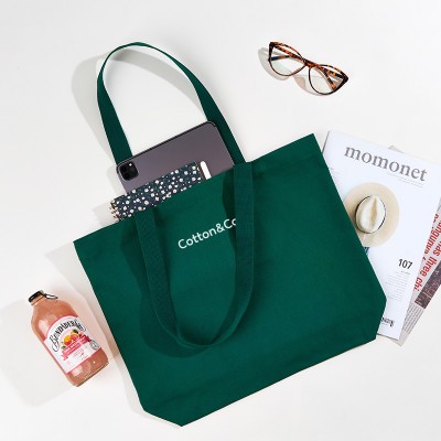 [국내제작] 코튼앤코 커스텀 가로형 컬러 에코백 43x35x10