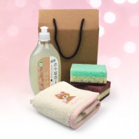 울리 주방타올 참그린 주방세제 떡수세미2개 4종세트