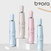 BOR 무지 인쇄우산 초경량 핸디 암막 3단 자동 우양산