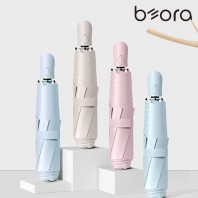 BOR 무지 인쇄우산 초경량 핸디 암막 3단 자동 우양산