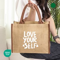 오코텍스인증 쥬트북토트백 (30cm*23cm*11cm)