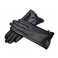 로페리아 스마트폰터치 여성 끈리본 가죽장갑(0216615)