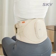 스카이 플래티넘 공기압 온열 진동  허리 복부 마사지기