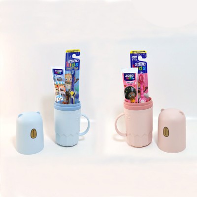 파스텔 곰돌이 키즈 세트 칫솔통 칫솔 치약 양치컵 칫솔 케이스