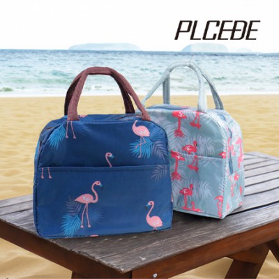 플씨드 트로피칼 패턴 포켓 보온보냉백