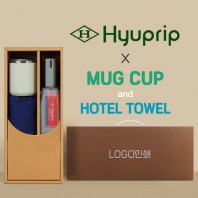 협립 이지롤 거꾸로 완전자동 우산 +코마40수200호텔타월+로하스머그컵-세트