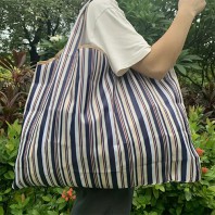 346_어깨끈이 있는 대형 재사용 가능한 나일론 쇼핑백