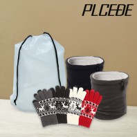 플씨드 겨울 3종 EVA파우치 F세트 (프리미엄 넥워머+사슴장갑)