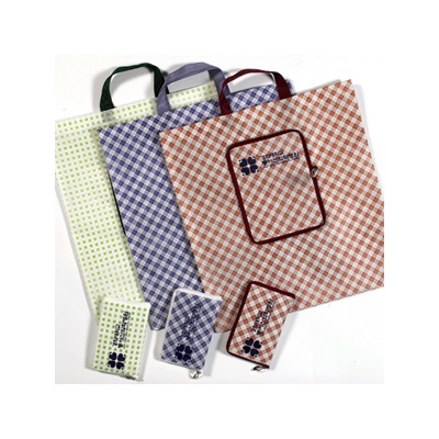 체크 휴대용지갑 (부직포)