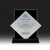 7189 블랙 크리스탈 상패 (170*180*50mm)