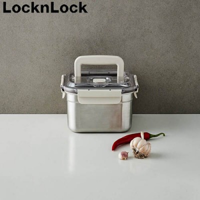 락앤락_702B숨쉬는 스텐김치통 정사각 3L