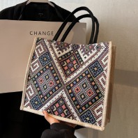 제이탑 에스닉 린넨 에코백