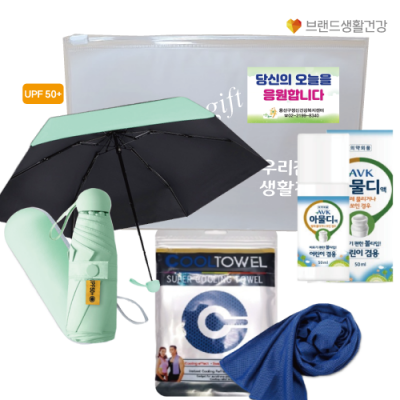 양우산 브생건184호(5단 우양산 UV암막우산+아물디액 모기약+쿨링 아이스타올)