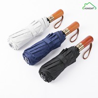 홈데이 우드 손잡이 자동3단 10K 양우산-KS인증