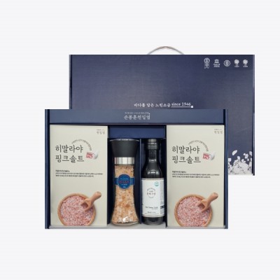 [손봉훈]핑크시즈닝 4종 선물세트  (그라인더1+소금2+간장1)