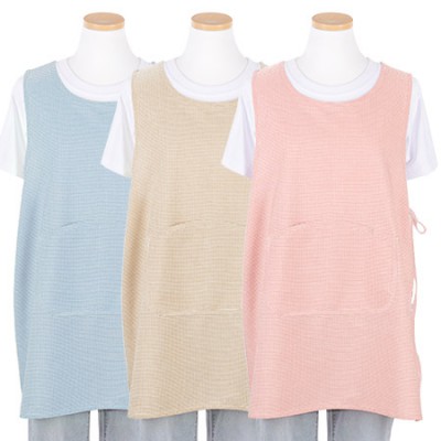 체크 조끼앞치마(주문제작)