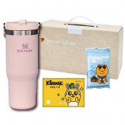 스탠리여행용3종세트(플립텀블러887ml+크리넥스카카오티슈50매+카카오물티슈10매)