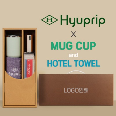 협립 이지롤 거꾸로 완전자동 우산 +협립호텔코마170타월+로하스머그컵-세트