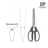 [홈파워] 키친툴 3P 양배추칼 세트 (양배추칼+핀셋집게+주방가위)