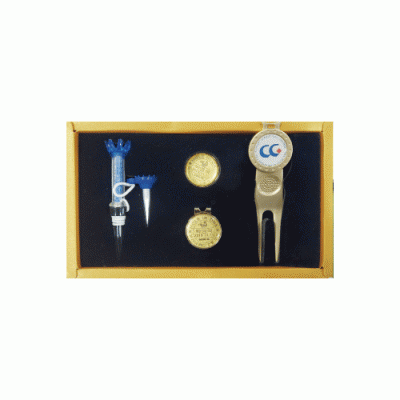 골프용 순금볼마크+그린보수기+ 자석티 3종세트