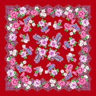 카네이션 스카프 (60*60)