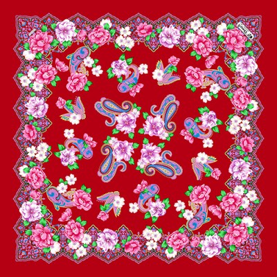 카네이션 스카프 (60*60)