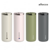 알로꼬 더블월 세라믹 텀블러 600ml 완전밀폐 안새는 이중진공 도자기 각인 빨대 손잡이 텀블러