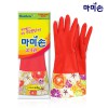마미손 꽃그린 기모 고무장갑 (대형) / 김장용 기모 고무장갑 대형