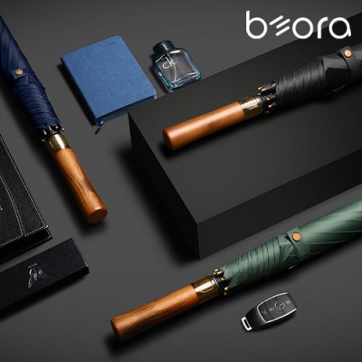 BOR 무지 인쇄우산 골프 프리미엄 우드 자동 장우산