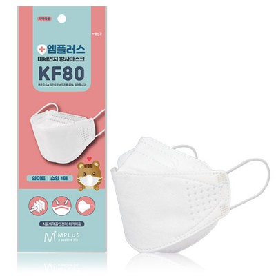 엠플러스 황사 미세먼지 마스크 KF80(소형)
