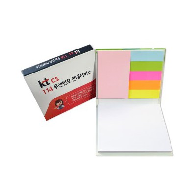 하드커버 메모지 107X80(7쪽)형광5색