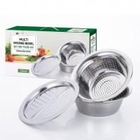 옥슨 멀티채반 믹싱볼 3P 세트 24cm