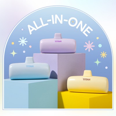 K2556 파스텔 도킹 8핀 일체 보조배터리 5000mAh