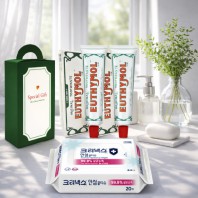 유시몰 치약세트(치약40g+치약40g+크리넥스안심물티슈)케이스
