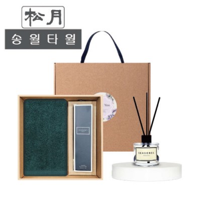 (송월타올) 40수포인트4040(200g) 디퓨저세트 (40수포인트40(200g) + 시즈넬플라워 디퓨저50ml)