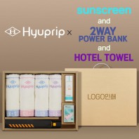 협립 3단60 슈퍼TEN(10K) 컨테이너 완전자동우산 +협립눈꽃타월타월4P+선크림+배터리-세트