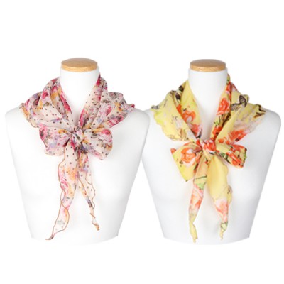 시폰 삼각 스카프 156X45cm