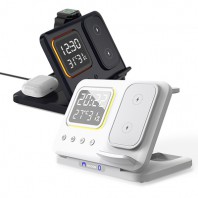 아이노트 3in1 올인원 무선충전기 시계온습도계 무드등  (애플/갤럭시워치 겸용) WC100F