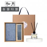 (송월타올) 솔리드혼방사40 + 디퓨저세트 (솔리드혼방사40 + 시즈넬플라워 디퓨저50ml)
