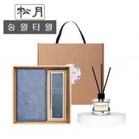 (송월타올) 솔리드혼방사40 + 디퓨저세트 (솔리드혼방사40 + 시즈넬플라워 디퓨저50ml)