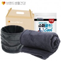 브생건 방한세트 84호(벨벳 넥워머+유한양행 슈퍼쿨파스+따소담 무릎담요)