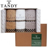 탠디 프리미엄패키지 클레식체크 세면타올 3매세트