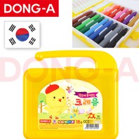 (정품)동아 노랑병아리 크레용 18색