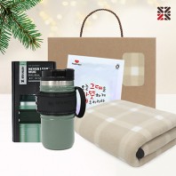 따뜻한담요텀블러세트-S체크특대